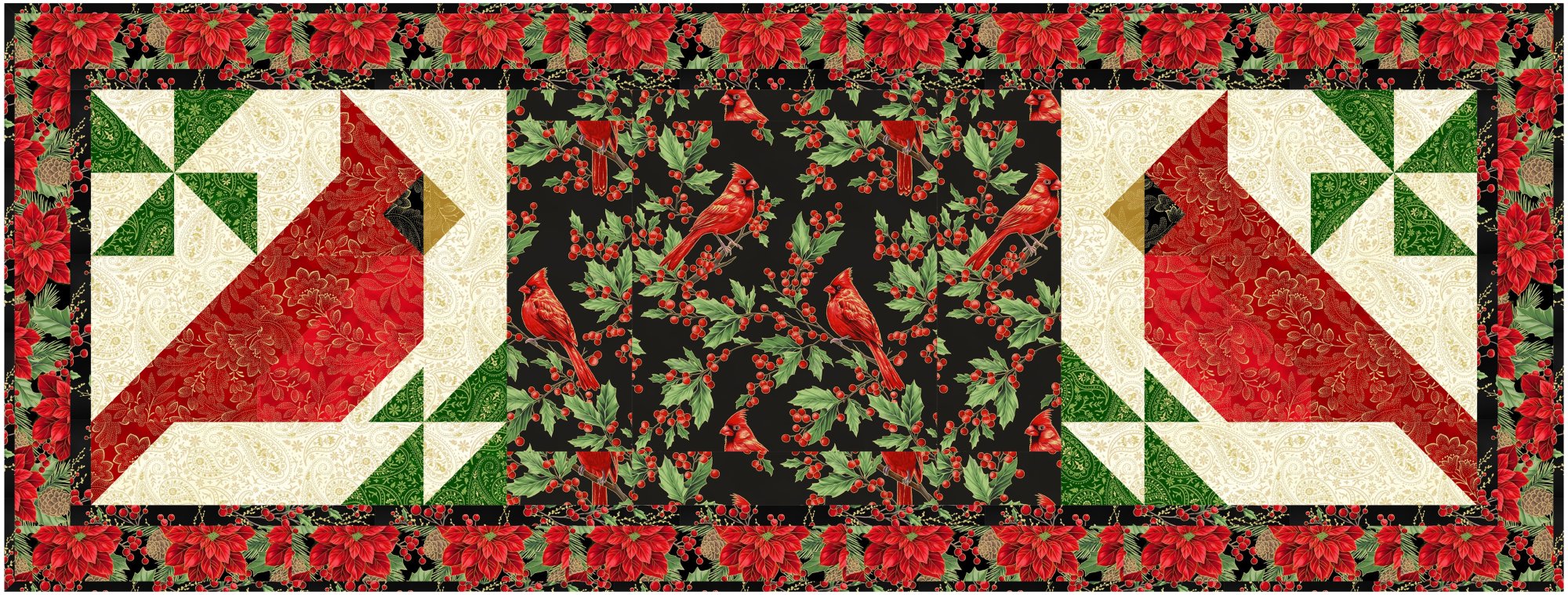 Cardinal Runner & 4 Placemats pattern. Hard copy.