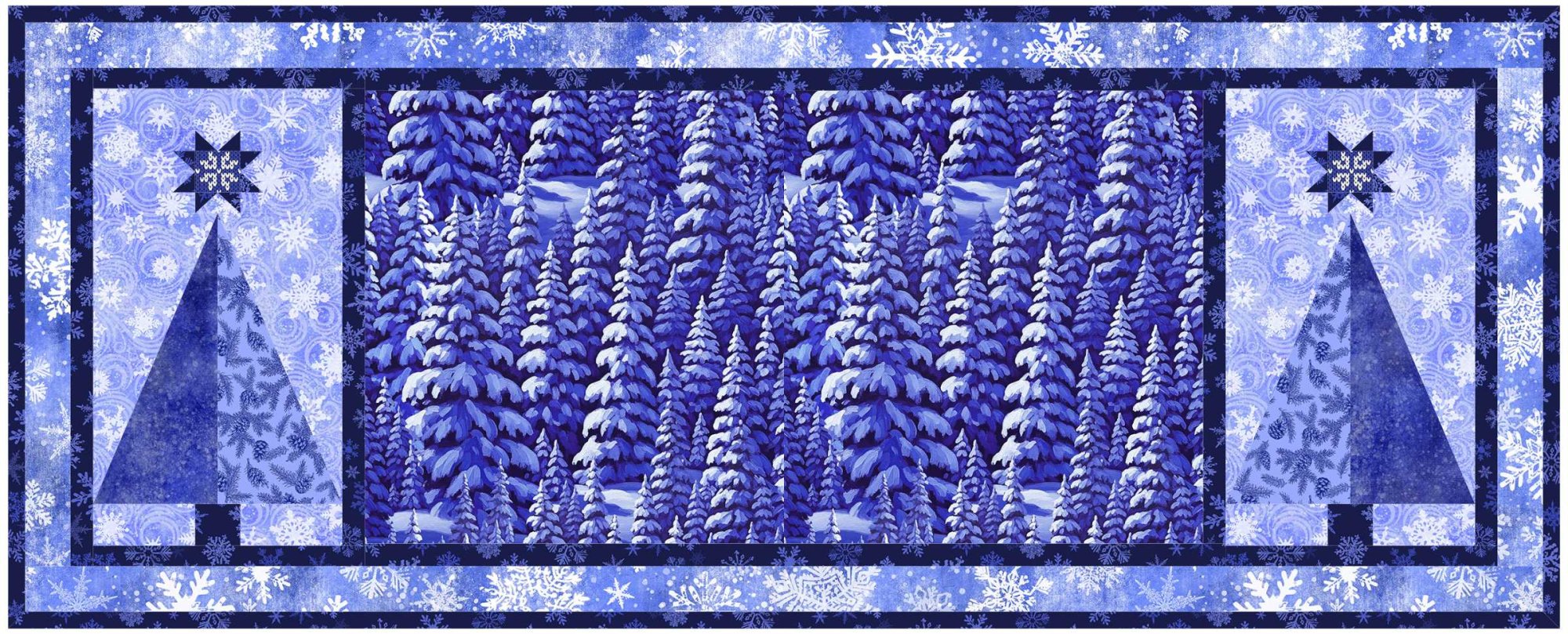 Winter Solstice pattern - Runner and 6 Placemats. Hard copy.
