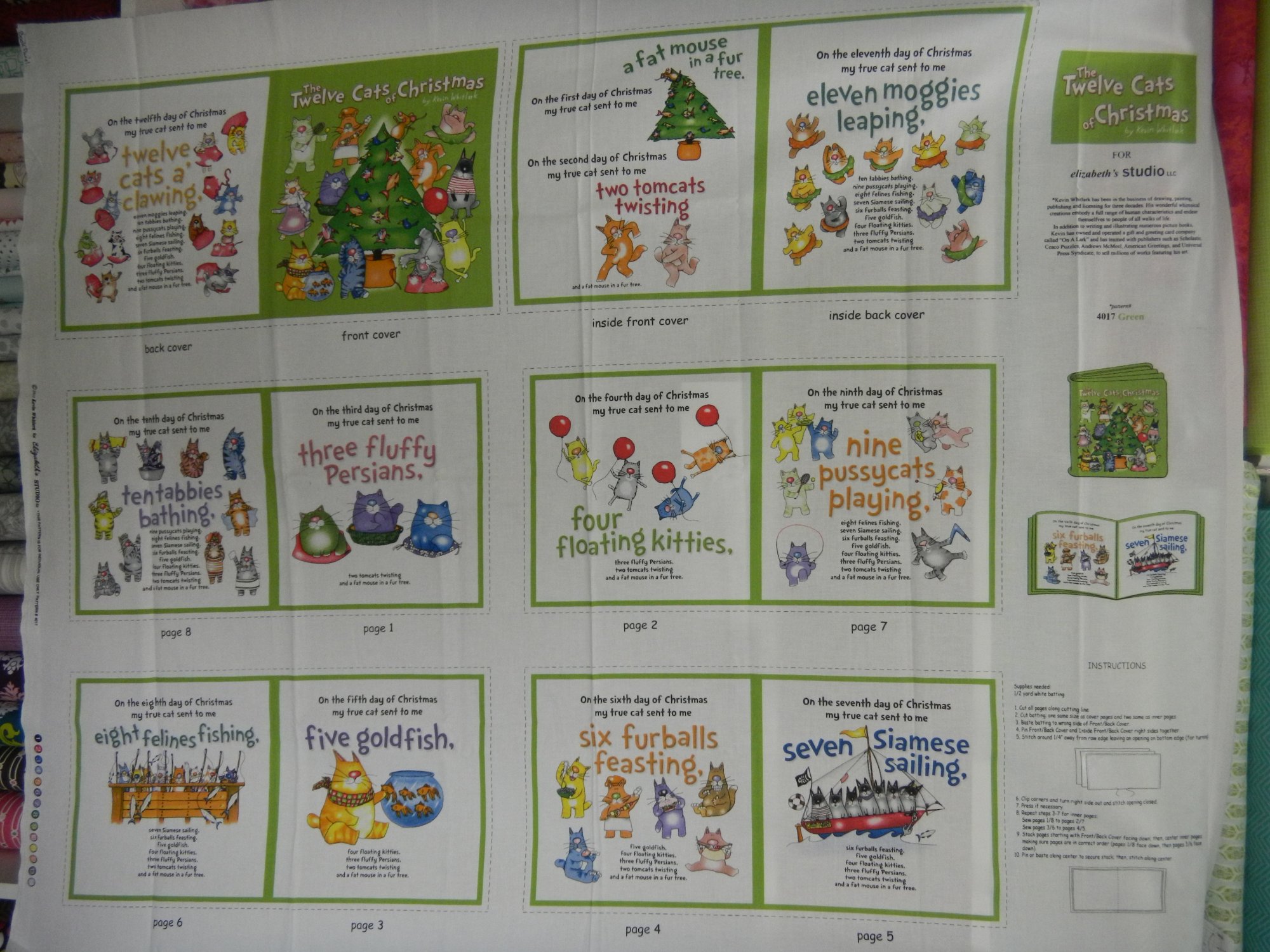 Panel53 Book Twelve Cats of Christmas book panel Christmas