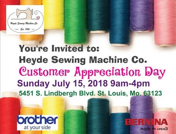 Customer Appreciation Day Delectable Heyde Sewing Machine Customer Appreciation Day Delectable Heyde Sewing Machine