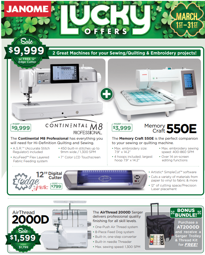 Janome Sewing Machines on Sale Nuttall's UT