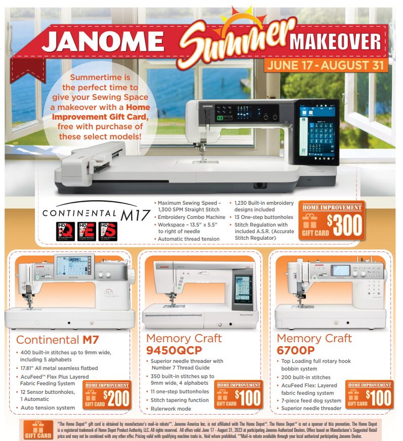 Janome Sewing Machines on Sale Nuttall's UT