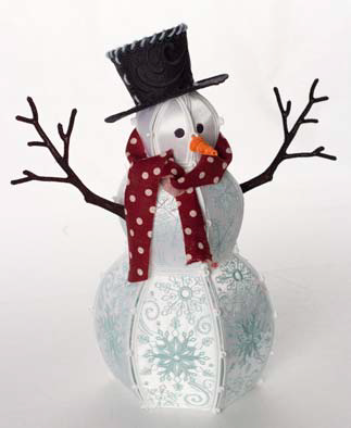 Embroidery freestanding lace snowman
