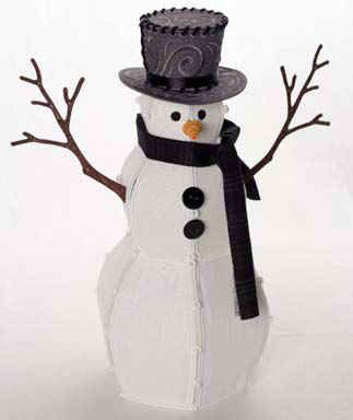 Embroidery freestanding lace snowman