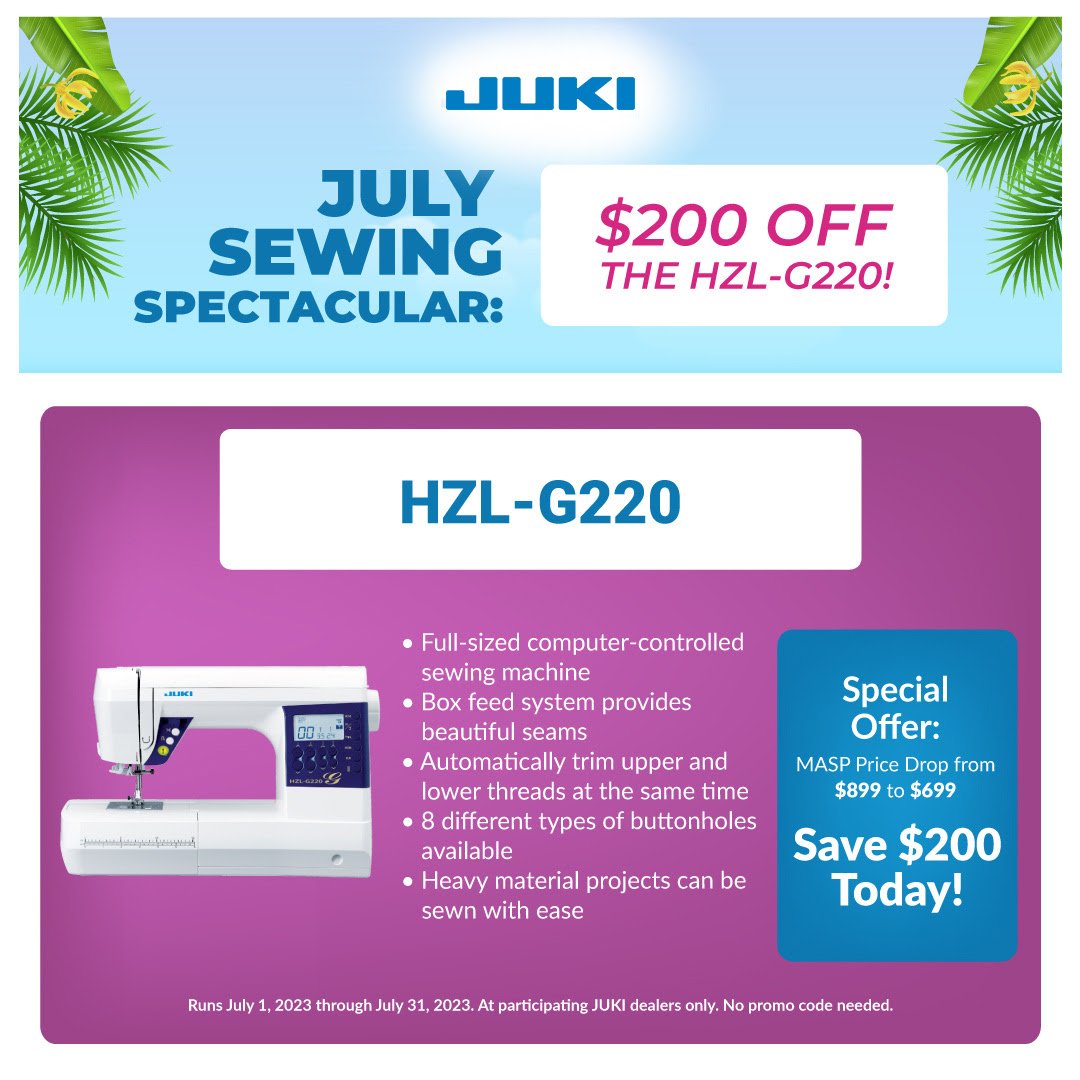 Juki Sewing Machines on Sale Nuttall's UT