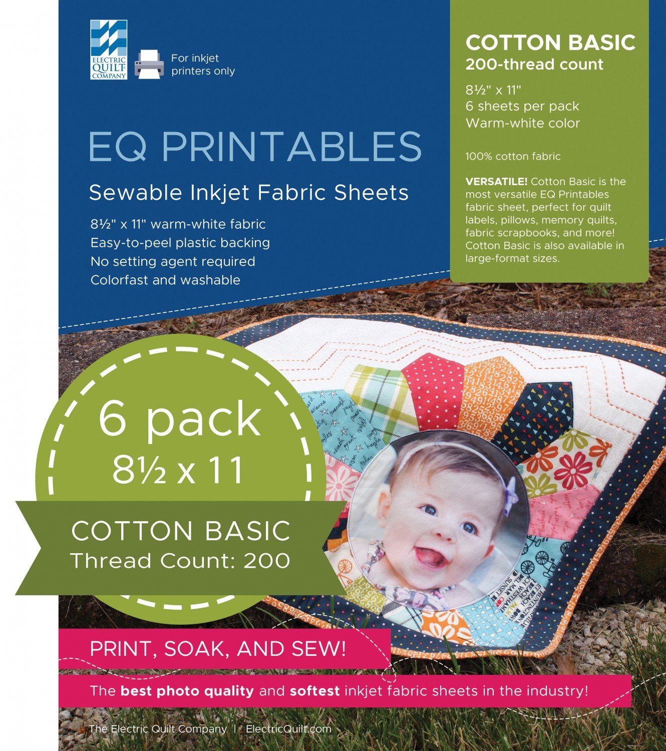 Printable Fabric Sheets EQ Printables Inkjet Cotton Basic Fabric 