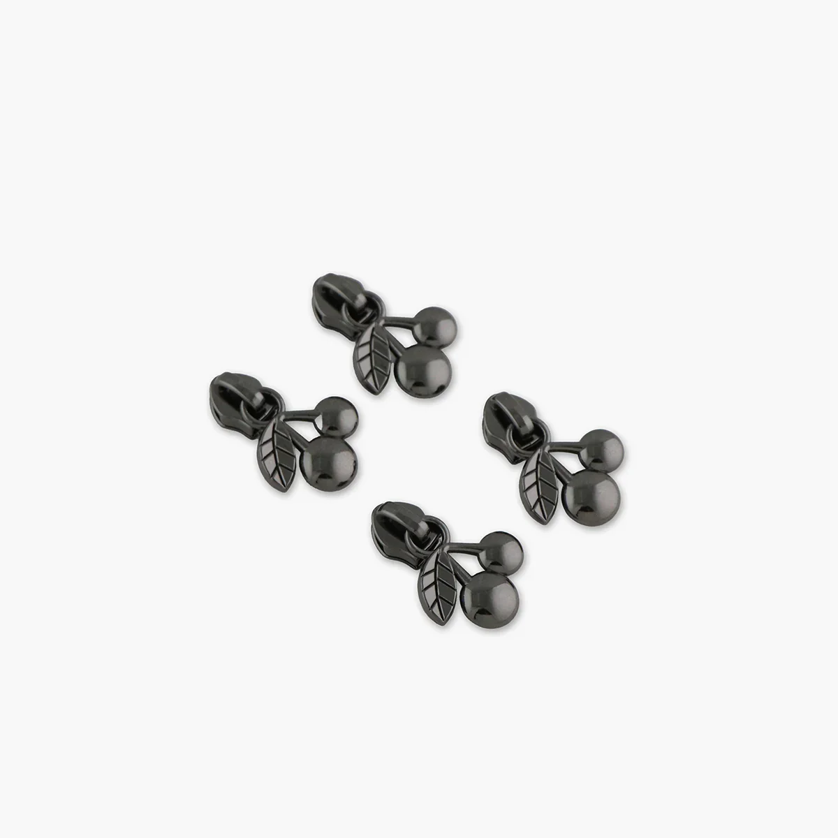 Zipper Pulls - #5 - Cherry - Gunmetal - 4 Pieces - 752503245562
