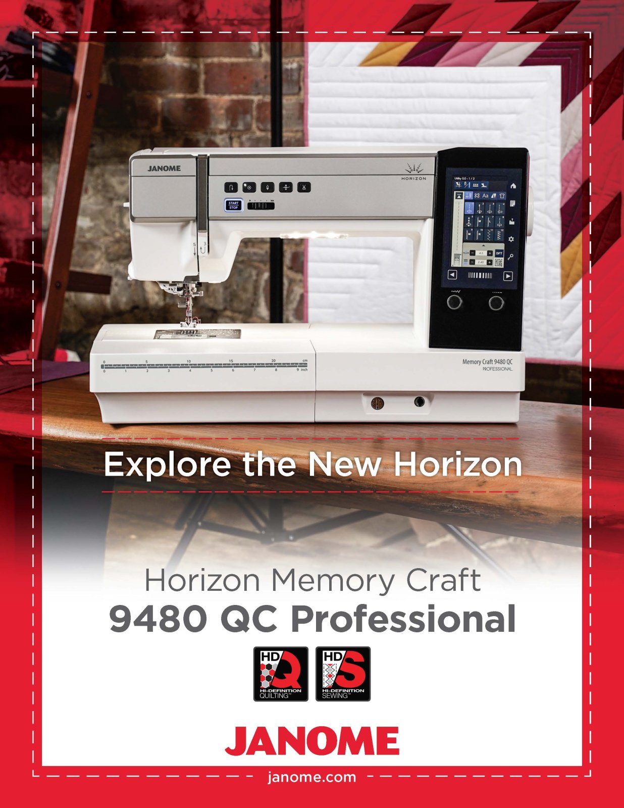Janome Horizon Memory Craft 9480 QC Professional