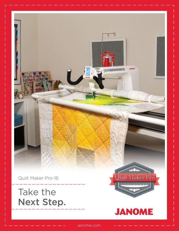Janome Quilt Maker Pro 16 with Bobbin Winder and 5' Frame