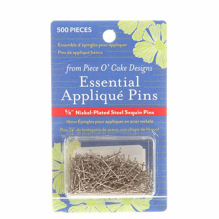 825 Pieces Sullivans Nickel Applique and Sequin Pins Size 8