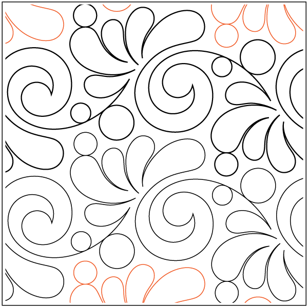 Whisper 7.5 Pantograph / E2E Quilting Design