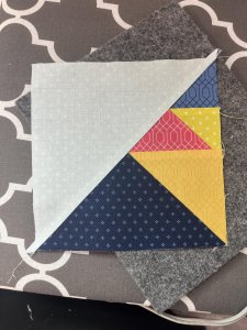 A, E & B Combo Sew RST with D, Sew to Sampler Set to C