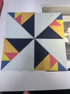 Sew 4 Square together to make Pinwheel. 
