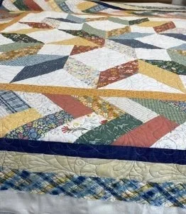 mulitcolor strip quilt