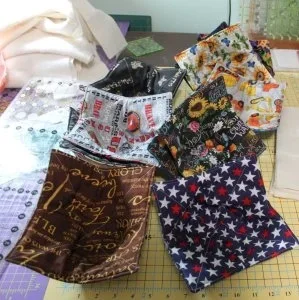 colorful bowl cozy both solids and floral patterns.