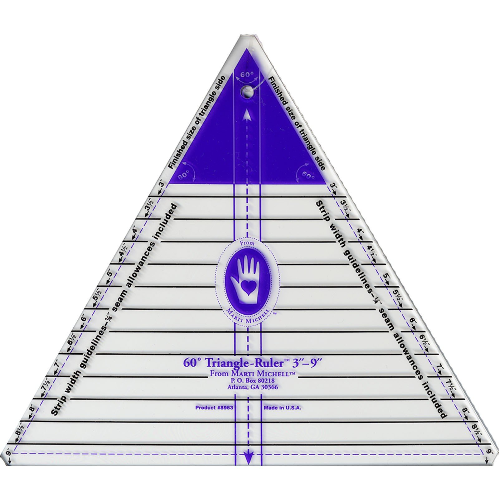 Template - 60 Degree Triangle Lg Marti Michell 8963 - 715363089639