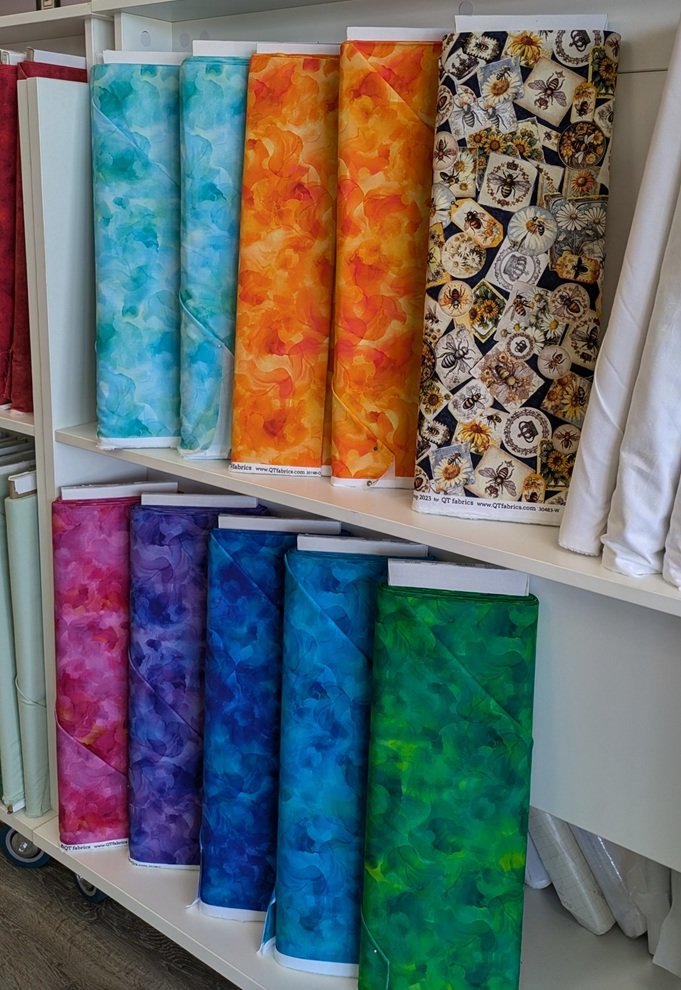 A selection of our new Aura fabric from QT.