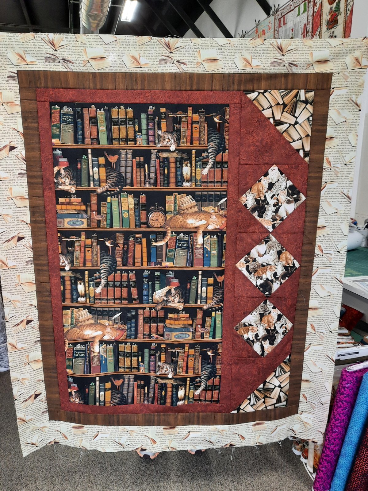Library corner quilt kit 47x58