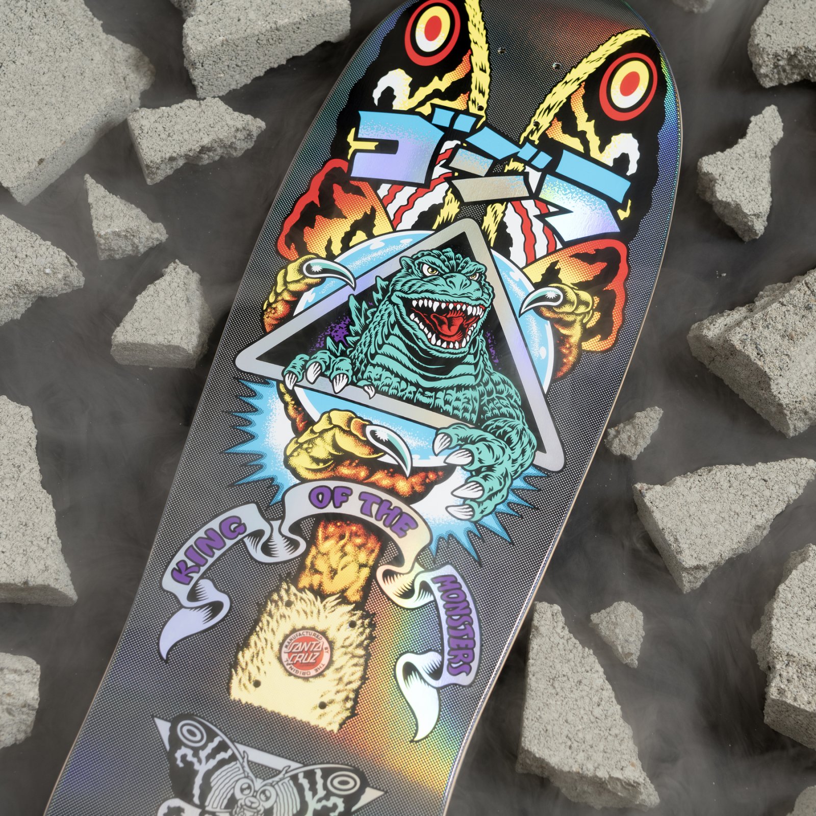 Santa Cruz X Godzilla Mothra Natas 10.538 x 30.14 Skateboard Deck