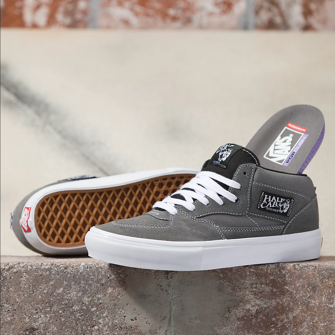 Vans Skate Half Cab - Grey / White - 196570643249