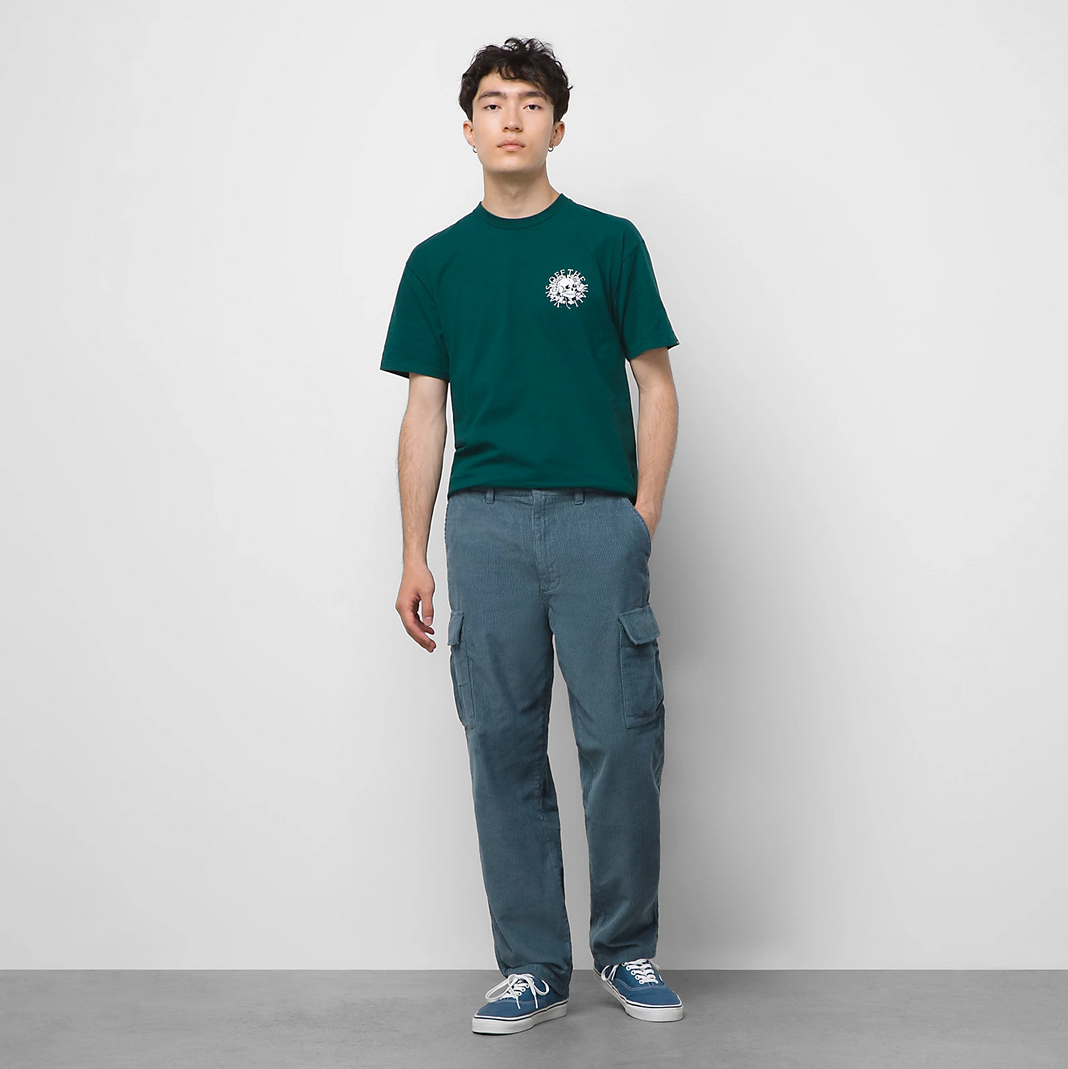 【SATIIIZ】Haas Washed Corduroy Cargo Pants Acid Wash Corduroy Loose - Fit Cargo Pants – NT'S CLOSET