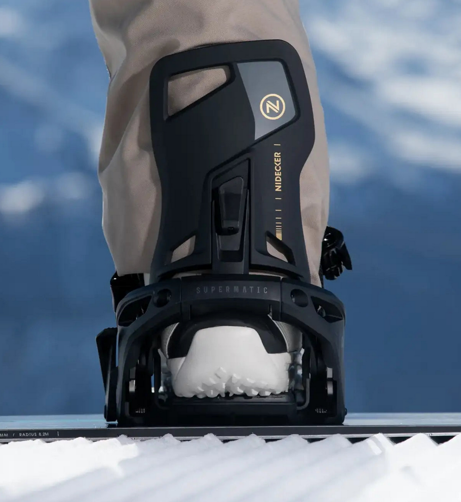 2026 Nidecker OG Supermatic Snowboard Bindings - Black - 7630949101136