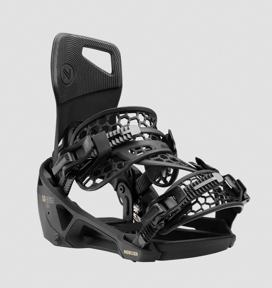 2026 Nidecker OG Supermatic Snowboard Bindings - Black - 7630949101136