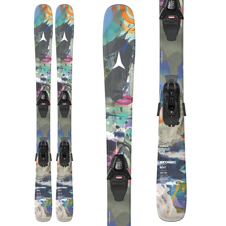2027 Atomic Bent Jr 110-130 w/ C5 GW Bindings - Youth Ski Package  