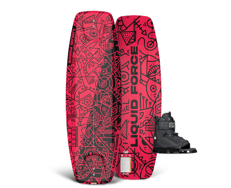 2026 Liquid Force Origin Jr Wakeboard + Rant Wakeboard Bindings 
