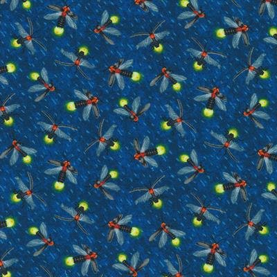 Frolicking Fields Lightning bugs Blue - 12015611