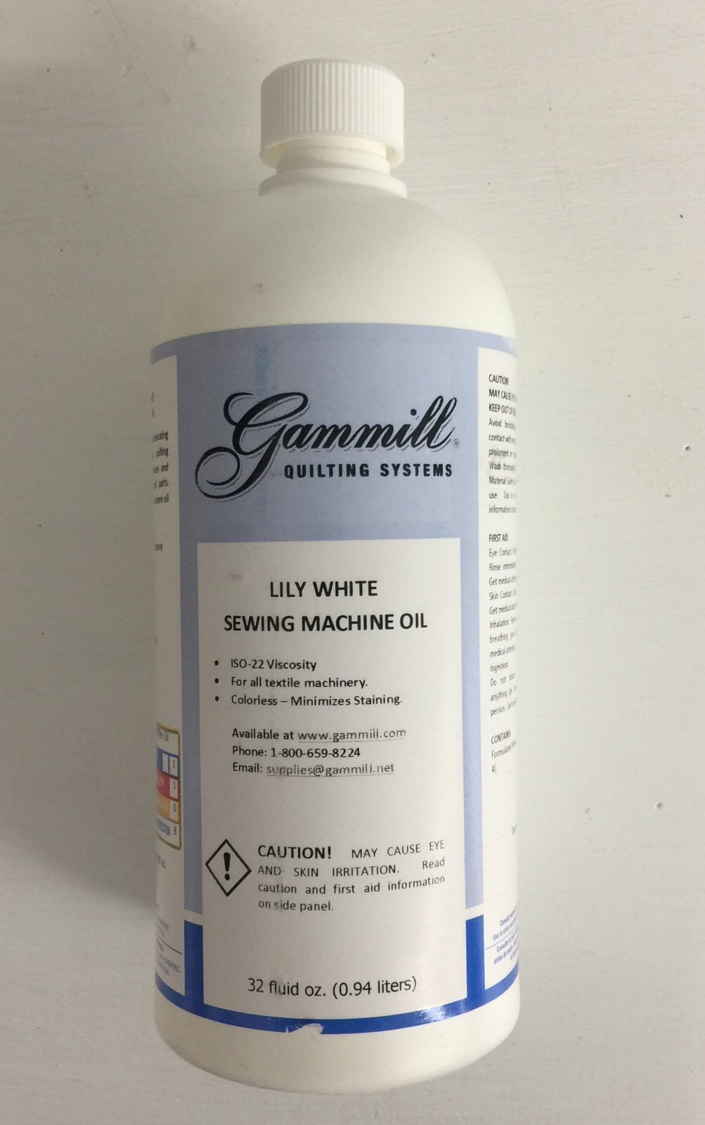 Gammill Sewing Machine Oil 32 Fluid OZ.