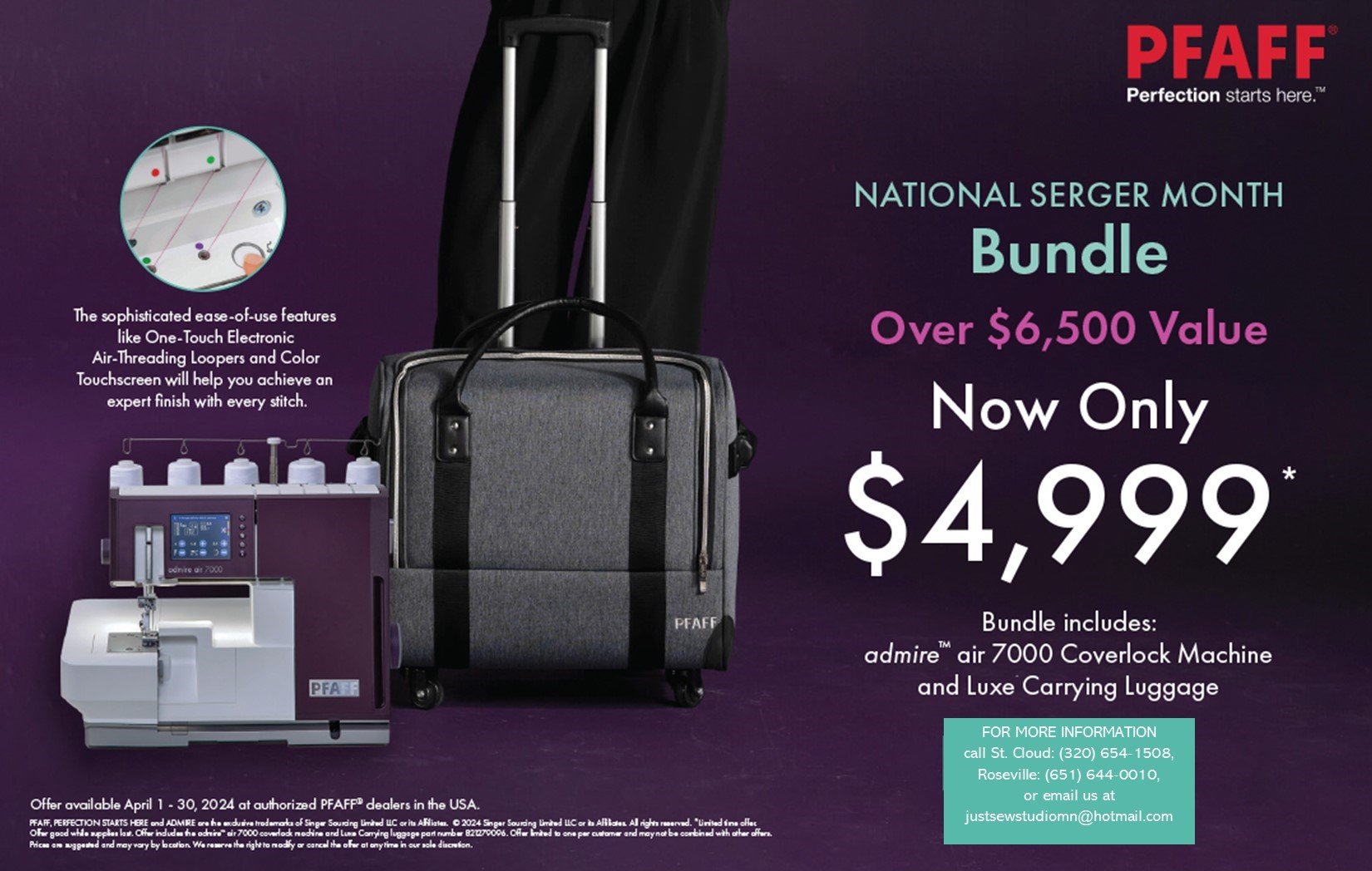 Sewing Machines, Quilting Machines, Embroidery Machines + PFAFF Dealers MN