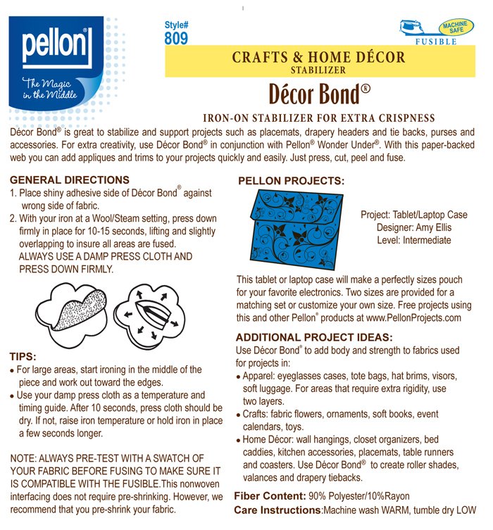 809w Decor Bond Heavy Fusible Interfacing 075269448092
