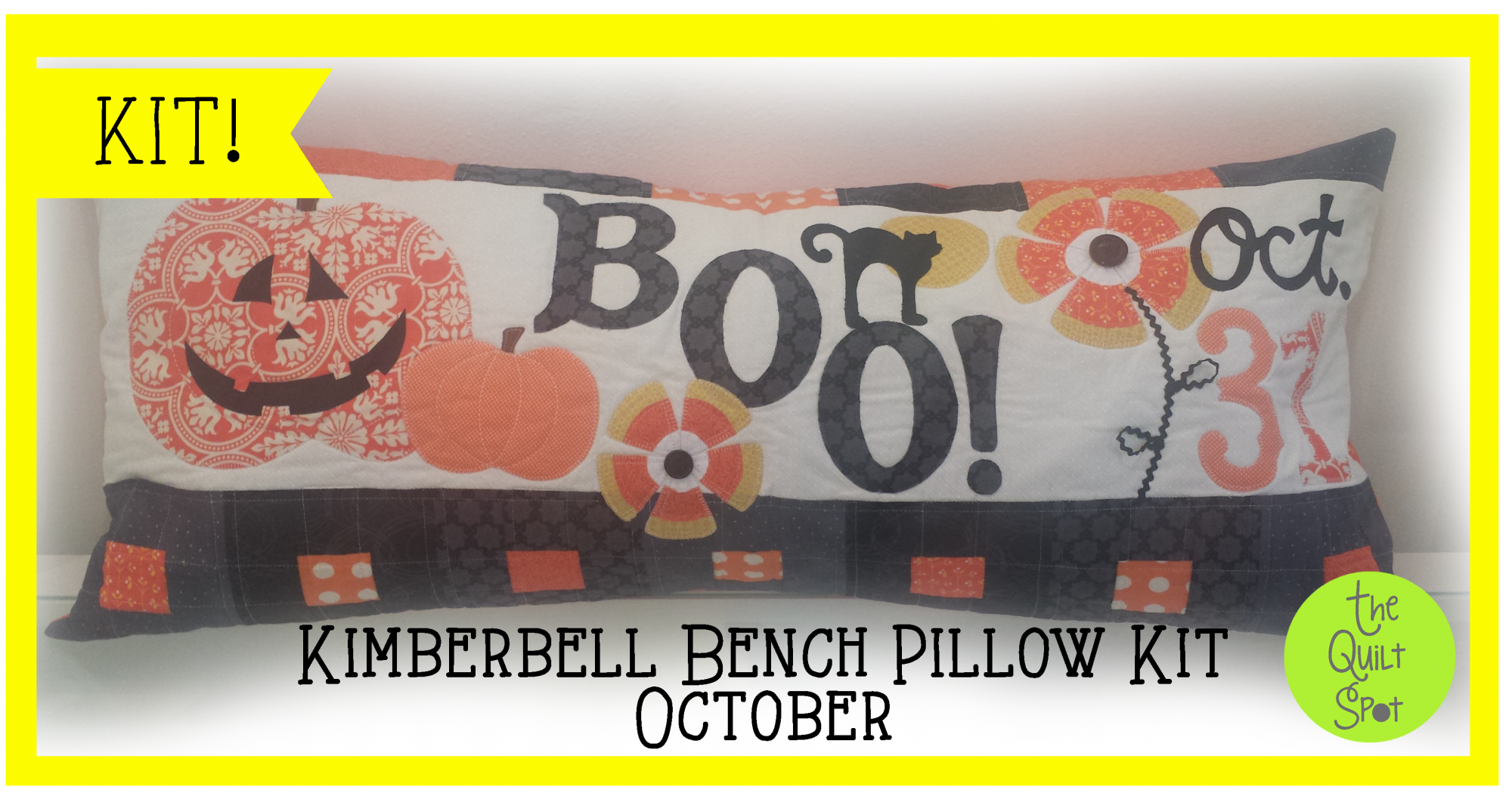 Halloween Boo Bench Pillow Kit October