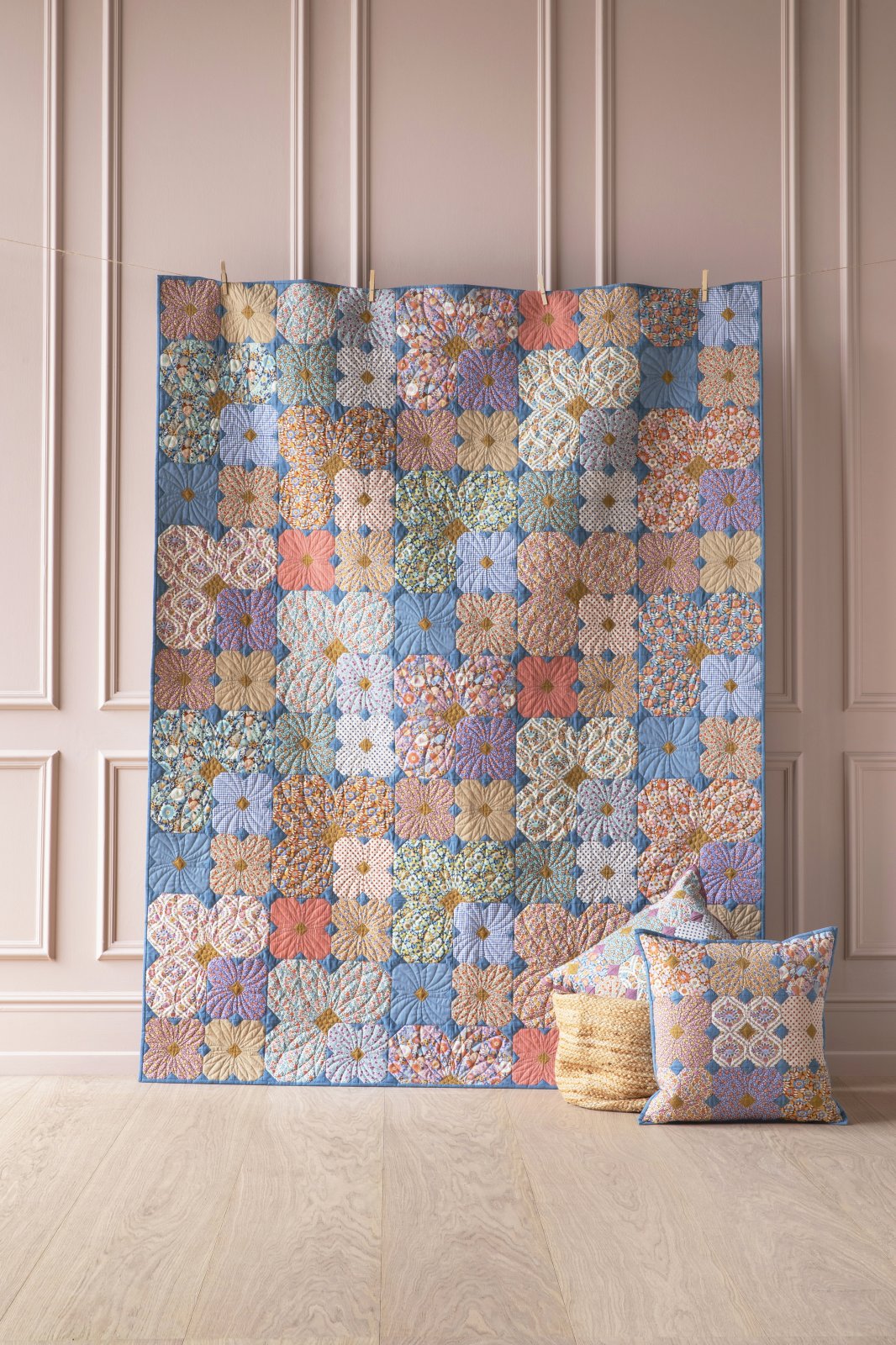 Wallflower in Prussian Quilt Kit by featuring the Wallflower