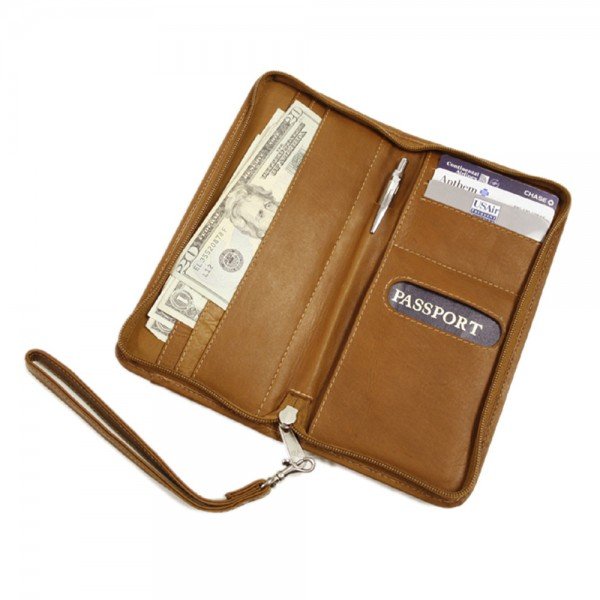 Piel 9102 Zippered Passport/Ticket Holder*