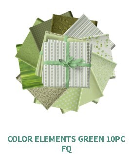 Benartex Color Elements Green Fat Quarter Bundle (10 pc) - CEGRNPK