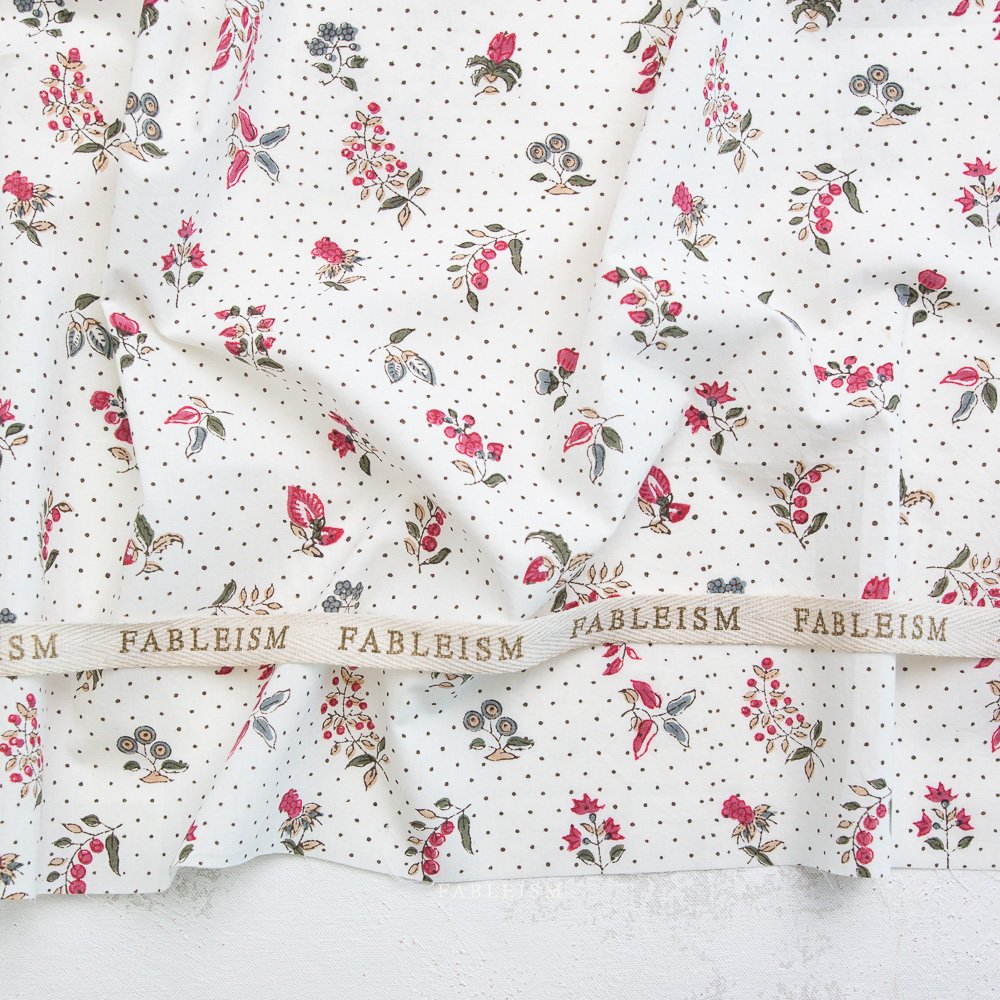 Dottie Floral in Cream – Indian Block Prints: Cottage – Fableism – BPCT-05-DOT-CREAM