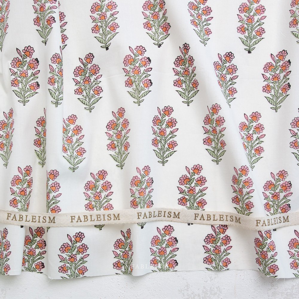 Wild Floral in Blushing – Indian Block Prints: Cottage – Fableism – BPCT-06-WLD-BLUSHING