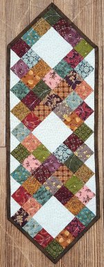 Kim Diehl Scrap Basket Scrappy-Do Table Runner, pattern by Pieced Tree Patterns