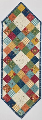 Riley Blake Designs First Blooms by Heather Peterson of Anka's Treasure in Pieced Tree Patterns Scrappy-Do table runner