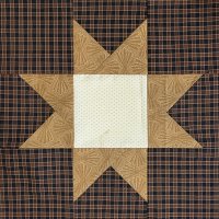 Pieced Start Block from Cluck Cluck Sew Twinkle pattern using scrap fabrics