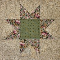 Pieced Start Block from Cluck Cluck Sew Twinkle pattern using scrap fabrics