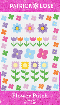 Patrick Lose Flower Patch free downloadable pattern with pieced flower blocks