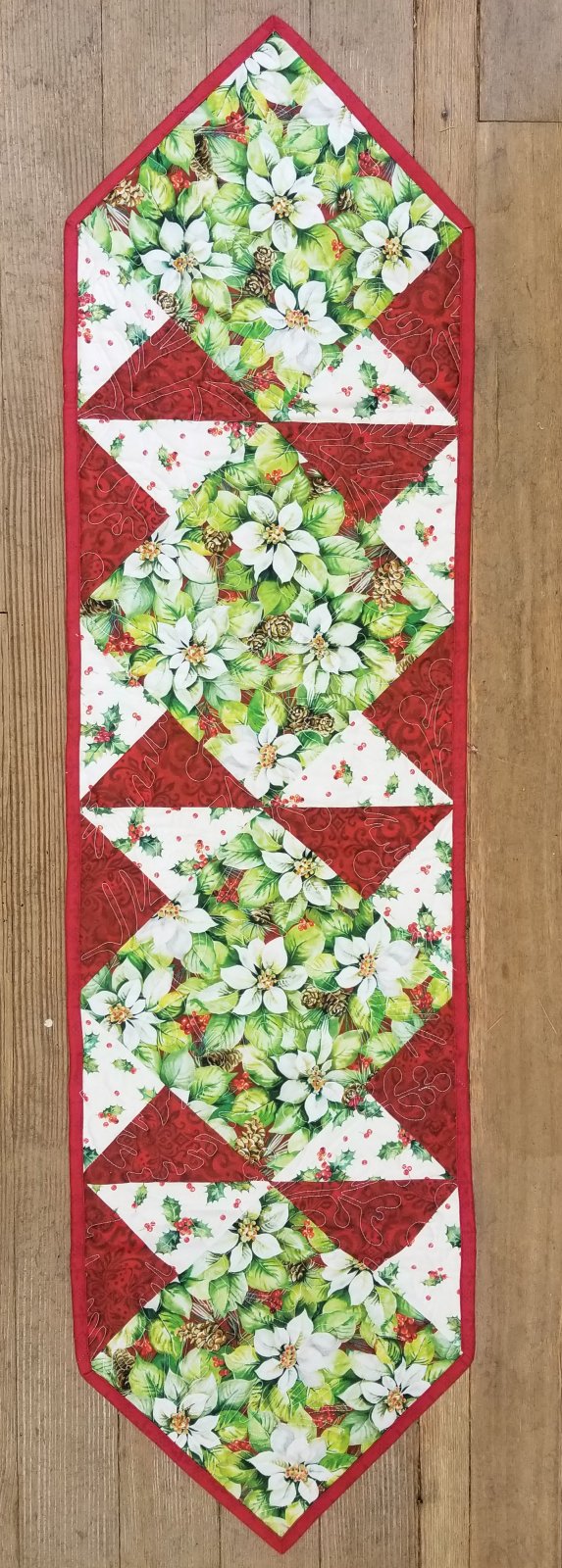 Christmas Poinsettia Sew Square Table Runner Kit