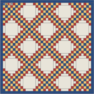 Triple Irish Chain quilt pattern