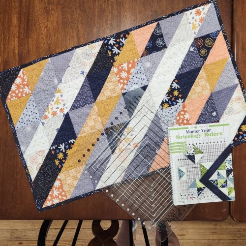 Master Your Stripology Rulers Wiggle Room project with triangle-square units