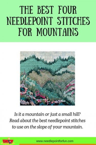 The best needlepoint stitches to use on mountains