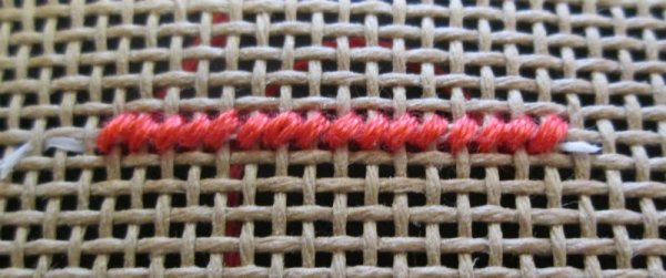 repaired needlepoint canvas