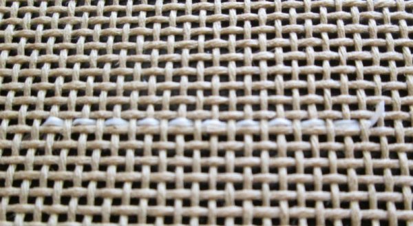 repair a cut needlepoint canvas
